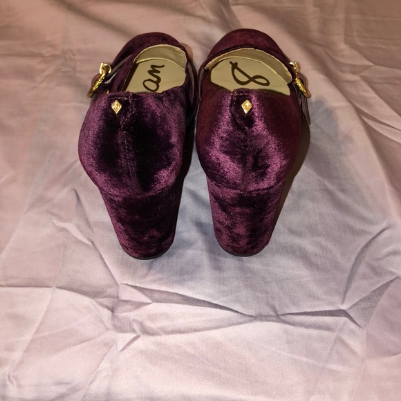 NWT Sam Edelman Wine Suede Loafer Heels SZ 6 - Picture 6 of 8